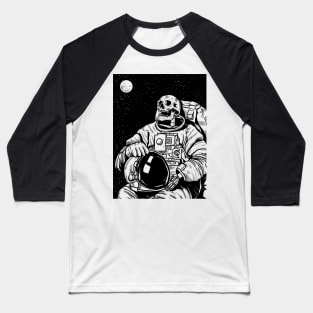 halloween skeleton astronaut creepy skull Baseball T-Shirt